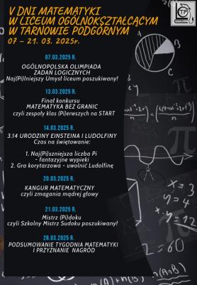 Plakat V Dni Matematyki w LOTP 2025