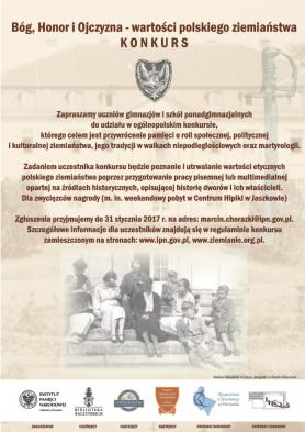 Ogólnopolski projekt Edukacyjny Bóg, Honor i Ojczyzna – wartości polskiego ziemiaństwa